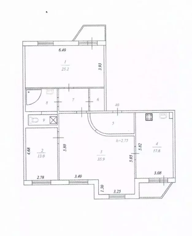 3-к кв. Ханты-Мансийский АО, Сургут Югорская ул., 38 (111.2 м) - Фото 1