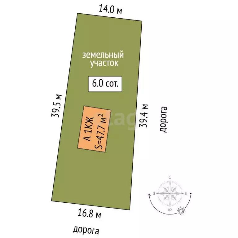 Дом в Тюмень, СНТ Луч, Рубиновая улица (47.7 м) - Фото 1