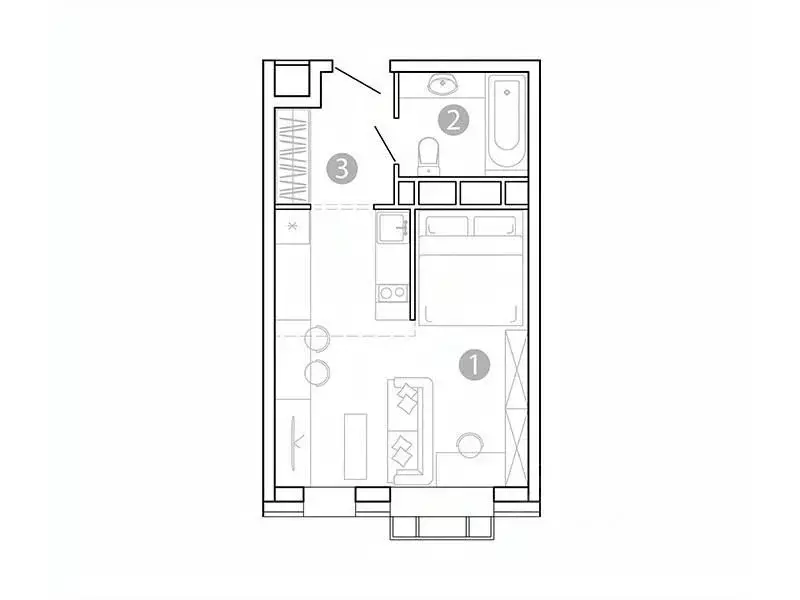 1-к кв. Забайкальский край, Чита 1-я Коллективная ул., 6 СТР (29.18 м) - Фото 1