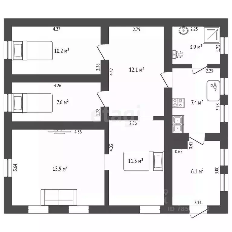 Дом в Оренбургская область, Оренбург ул. 3-я Семафорная, 26 (87 м) - Фото 2