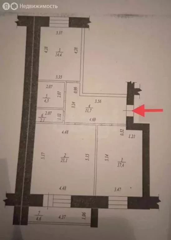 2-комнатная квартира: Казань, проспект Победы, 230 (74 м) - Фото 1