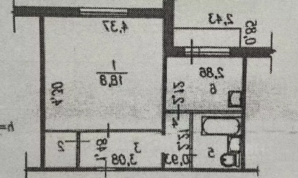 1-к кв. Кемеровская область, Новокузнецк Запорожская ул., 41 (36.0 м) - Фото 0