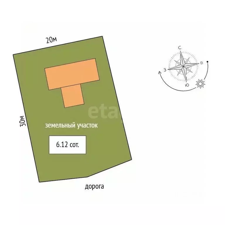 Дом в Крым, Сакский район, Ореховское с/пос, с. Михайловка ул. Вольная ... - Фото 2