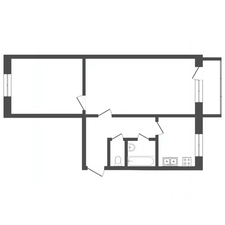 2-к кв. Пермский край, Пермь Комсомольский просп., 51А (42.9 м) - Фото 1