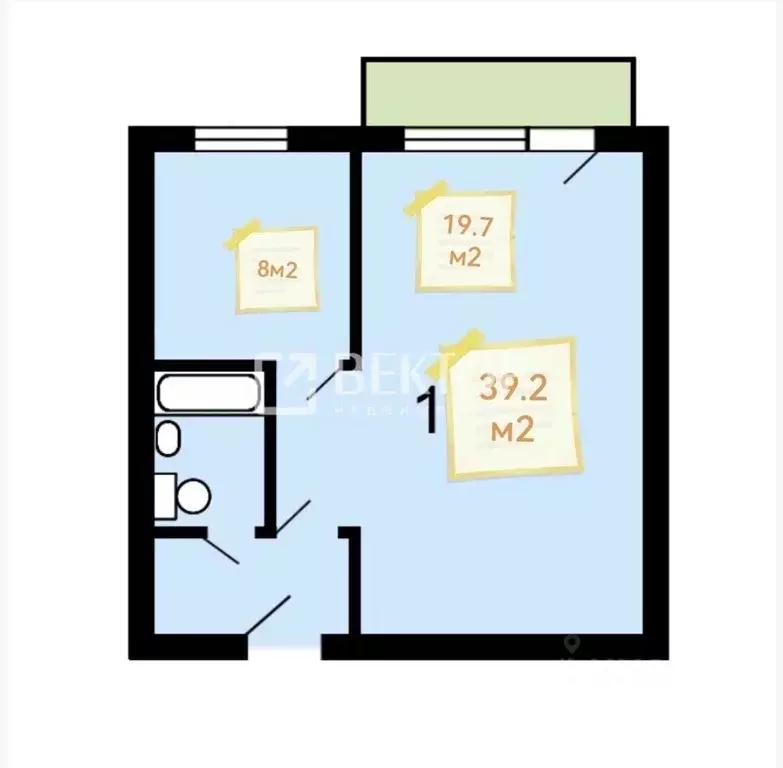 1-к кв. Ивановская область, Тейково ул. Щорса, 18 (39.2 м) - Фото 2