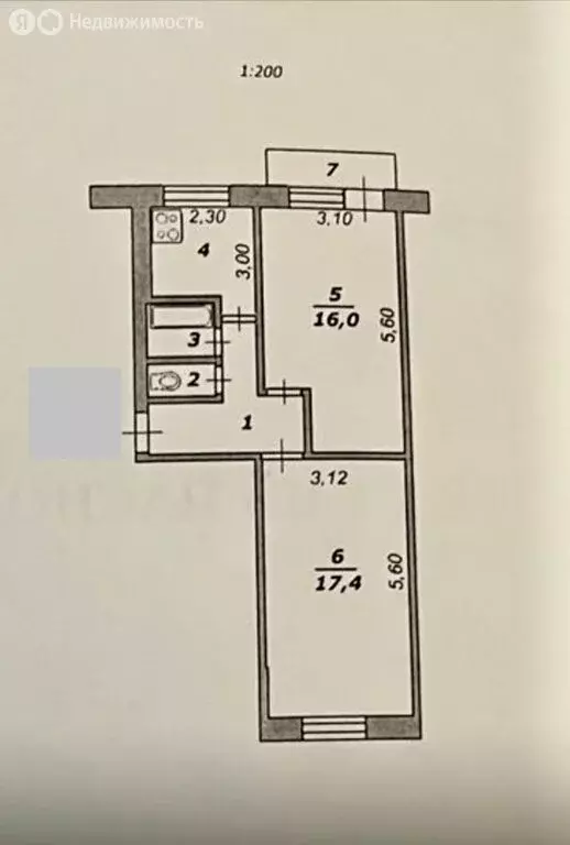 2-комнатная квартира: Белгород, Садовая улица, 92 (48 м) - Фото 1