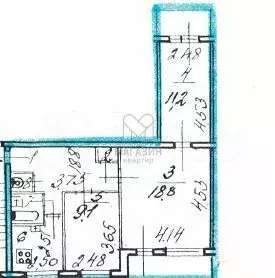 3-к. квартира, 57,5 м, 3/9 эт. - Фото 0