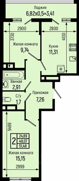 2-к кв. Краснодарский край, Туапсинский муниципальный округ, с. Небуг ... - Фото 0