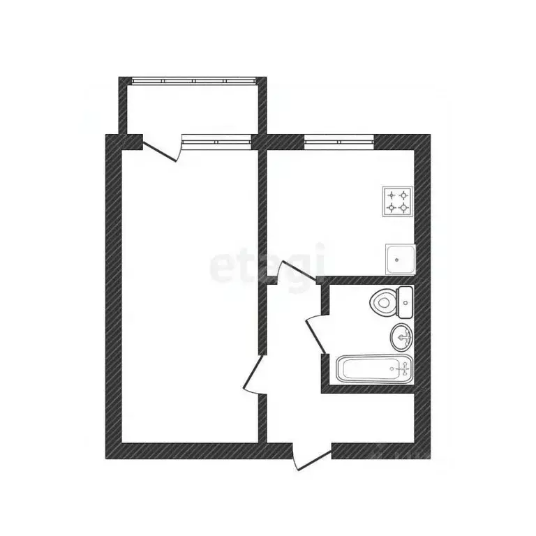 1-к кв. Костромская область, Кострома Заволжская ул., 219 (40.0 м) - Фото 0