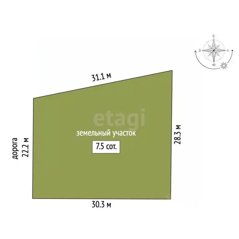 Участок в Крым, Судак муниципальный округ, с. Миндальное, Солнечная ... - Фото 2