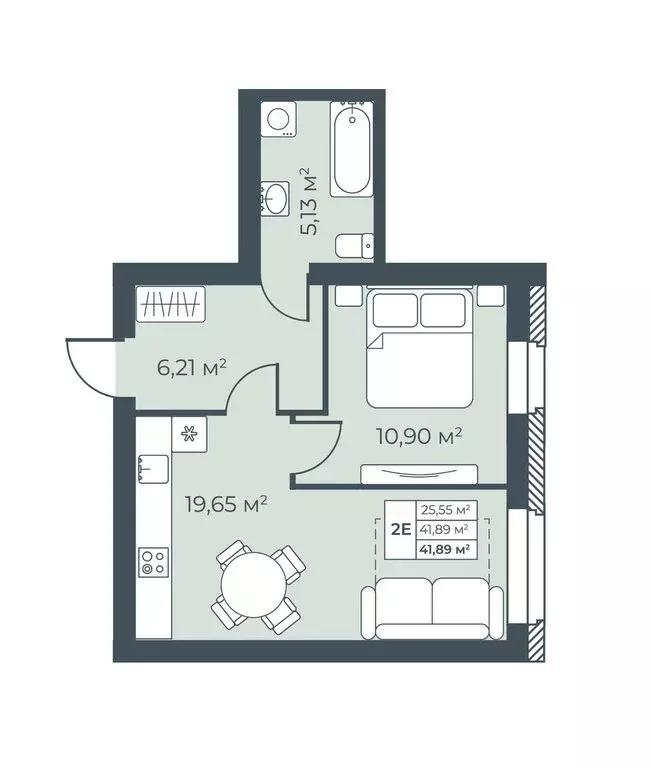 2-комнатная квартира: Павловск, улица Свободы, 25к2 (41.89 м) - Фото 1