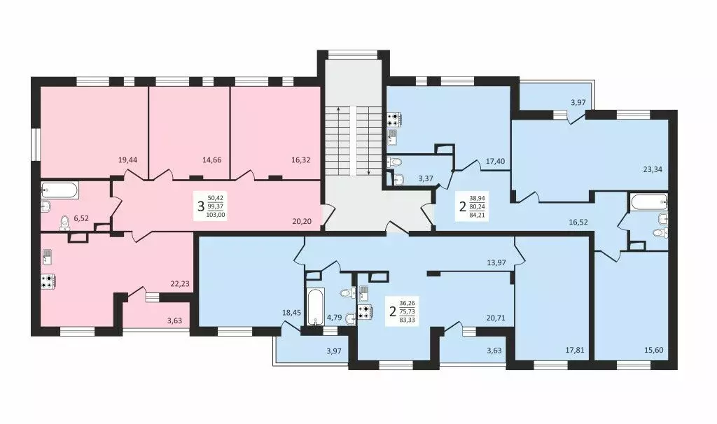 2-комнатная квартира: Владимир, улица Разина, 69А (83.36 м) - Фото 0