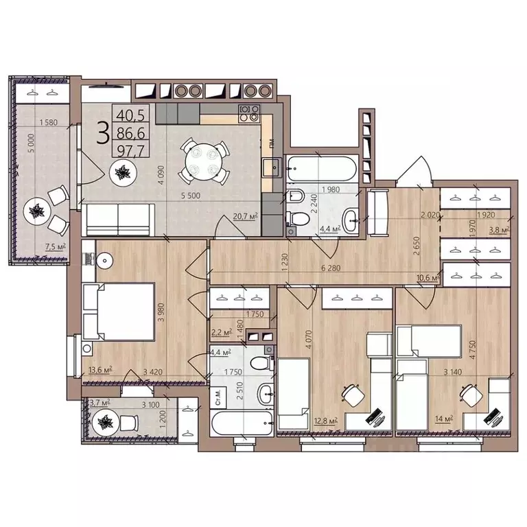 3-к кв. Рязанская область, Рязань пос. Шпалозавода, Окская Стрелка ... - Фото 1