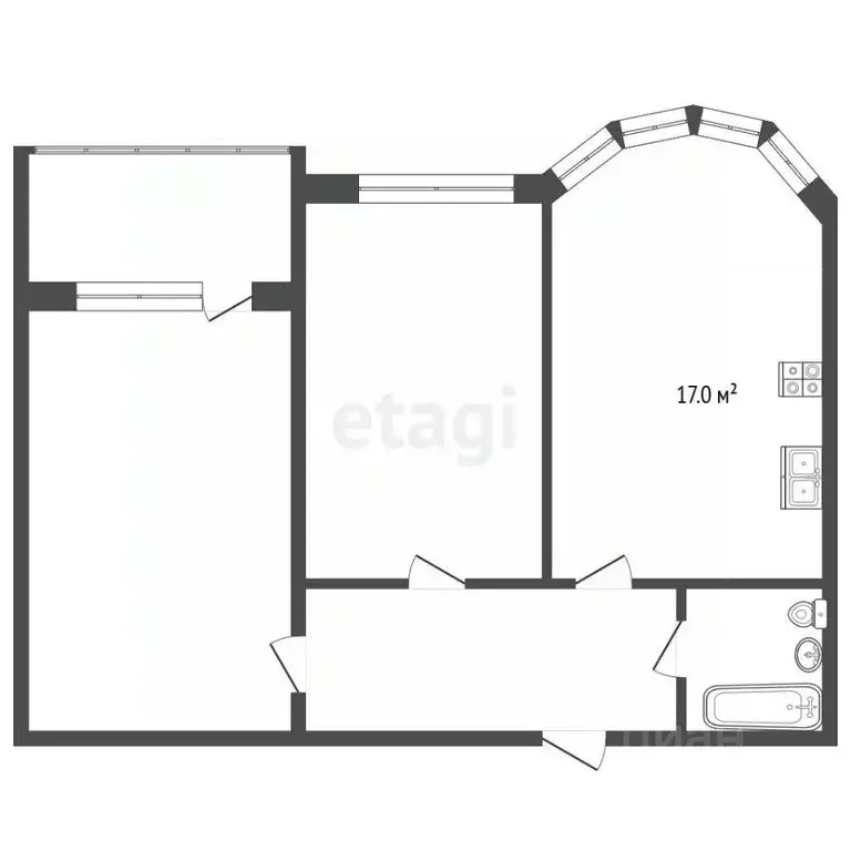 2-к кв. Краснодарский край, Анапа ул. Верхняя Дорога, 151к3 (57.1 м) - Фото 2