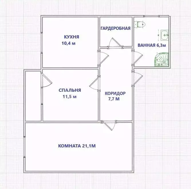 2-к кв. Севастополь ул. Загородная Балка, 2Г (61.0 м) - Фото 1