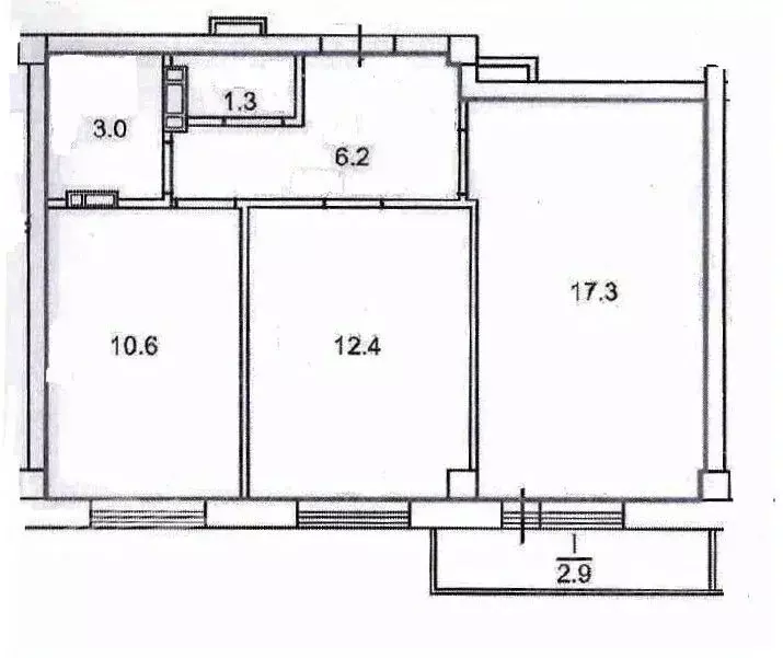 2-к кв. Томская область, Томск тракт Иркутский, 194Г (50.8 м) - Фото 1