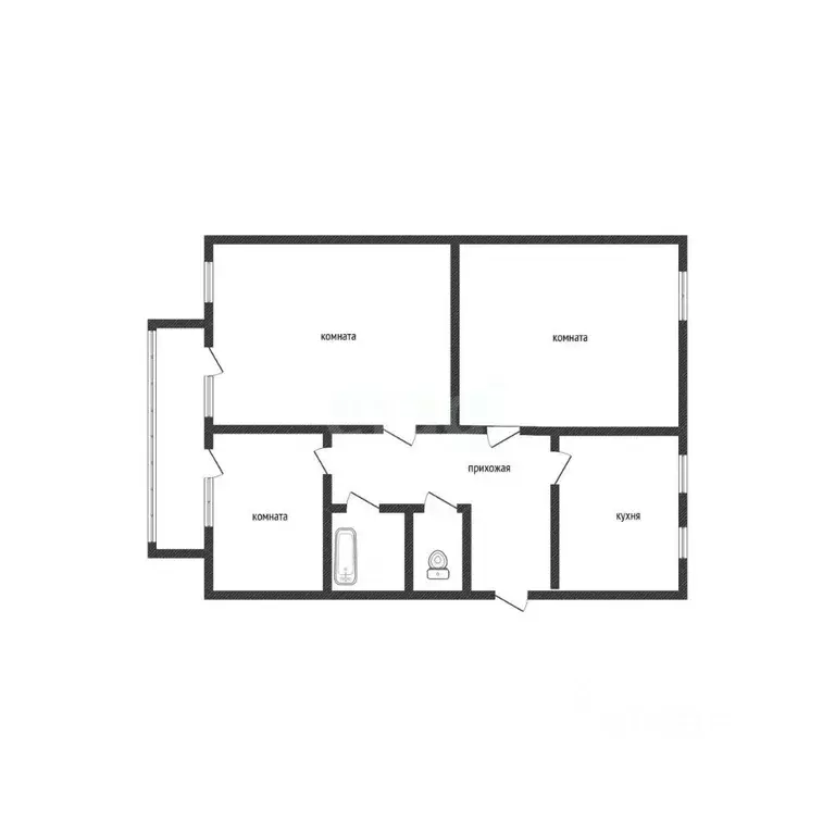 3-к кв. Алтайский край, Бийск ул. Михаила Митрофанова, 2/4 (72.7 м) - Фото 2