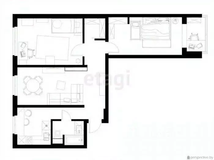 3-к кв. Тульская область, Богородицк ул. Володарского, 20 (61.5 м) - Фото 2