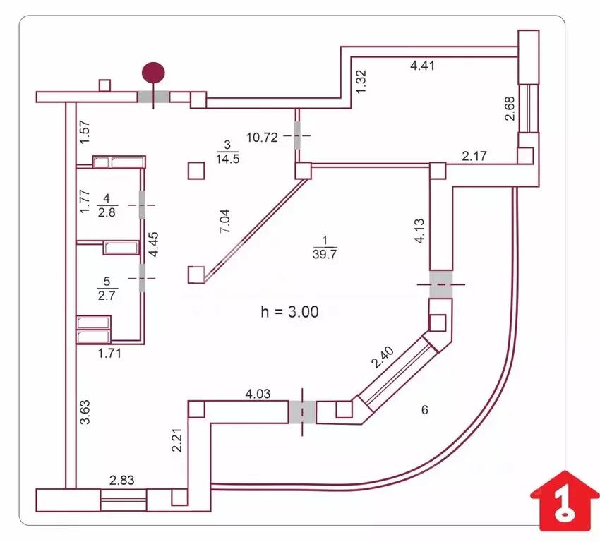 2-к кв. Омская область, Омск ул. Сазонова, 33 (72.0 м) - Фото 1