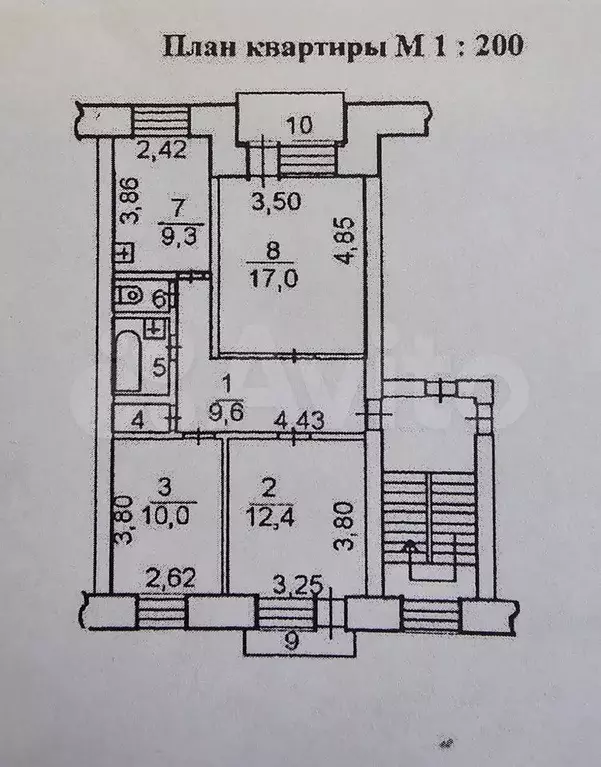 3-к. квартира, 63,9 м, 5/5 эт. - Фото 0