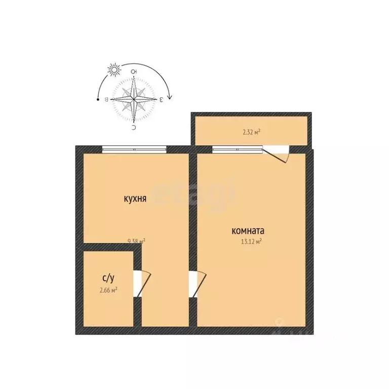 1-к кв. Приморский край, Артем ул. Васнецова, 4 (27.4 м) - Фото 1