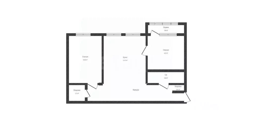 2-к кв. Алтайский край, Барнаул ул. Георгия Исакова, 232 (44.0 м) - Фото 1