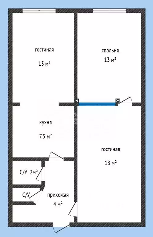 3-к кв. Дагестан, Махачкала ул. Магомедтагирова, 161 (60.0 м) - Фото 2