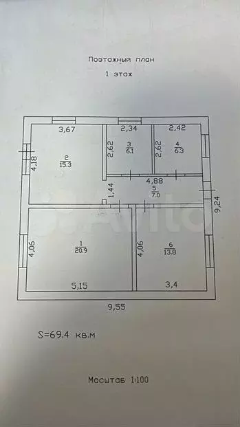 Дом 70 м на участке 6 сот. - Фото 1