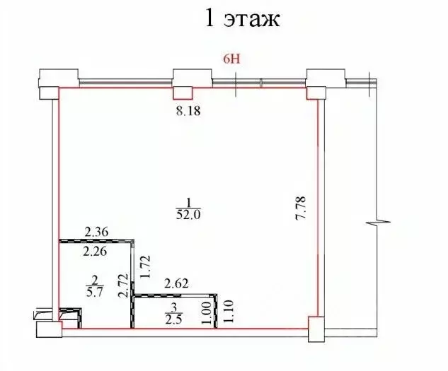 Помещение свободного назначения в Москва Мичуринский просп., 56 (60 м) - Фото 2