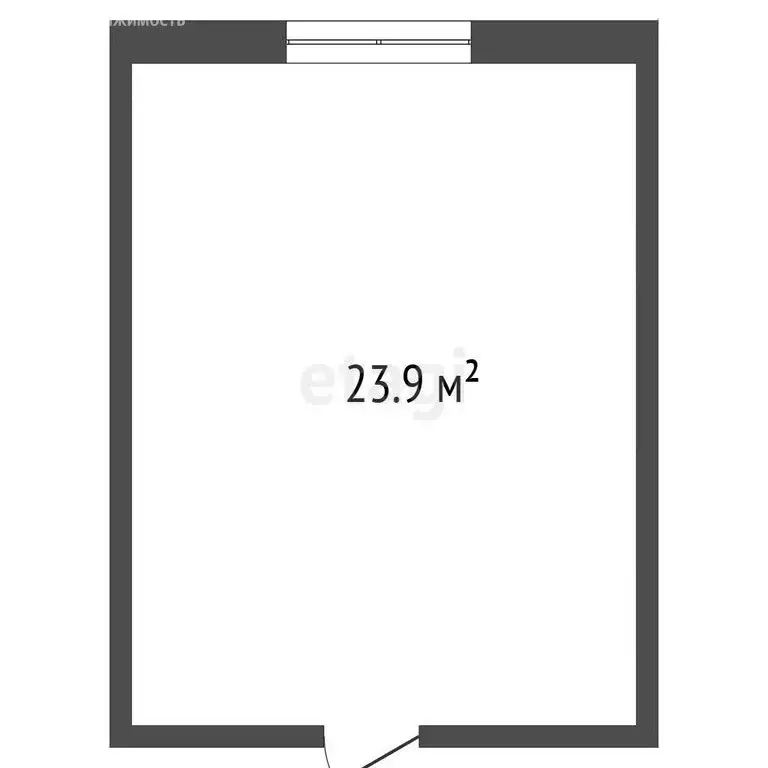 1к в -комнатной квартире (23.9 м) - Фото 1