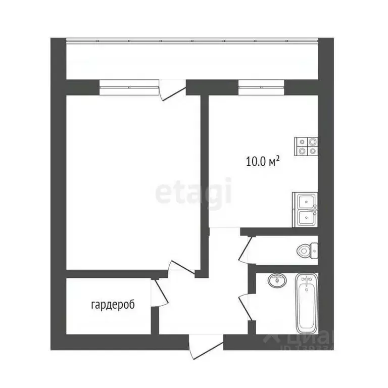 1-к кв. Тюменская область, Тюмень Холодильная ул., 84 (34.6 м) - Фото 2