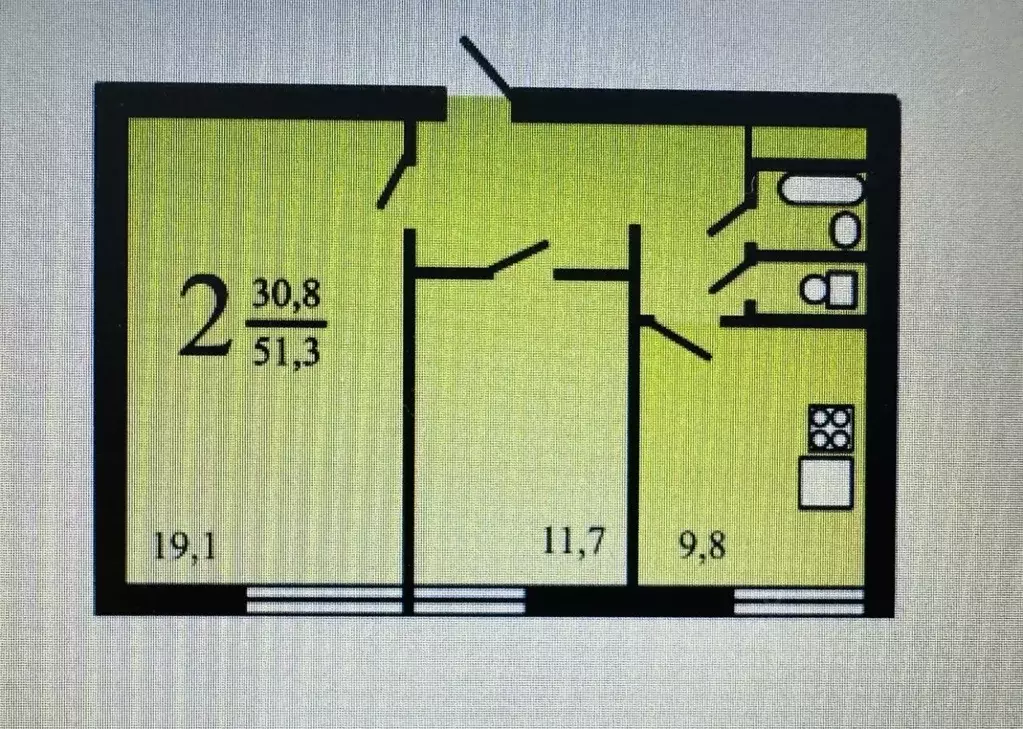 2-к кв. Москва ул. Красного Маяка, 13К2 (51.6 м) - Фото 2