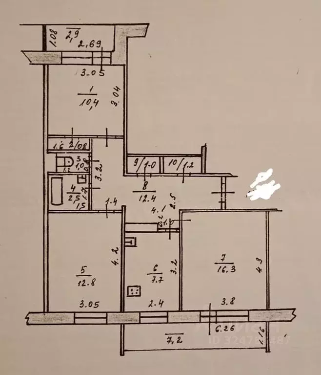 3-к кв. Татарстан, Казань ул. Фатыха Амирхана, 35 (66.0 м) - Фото 1