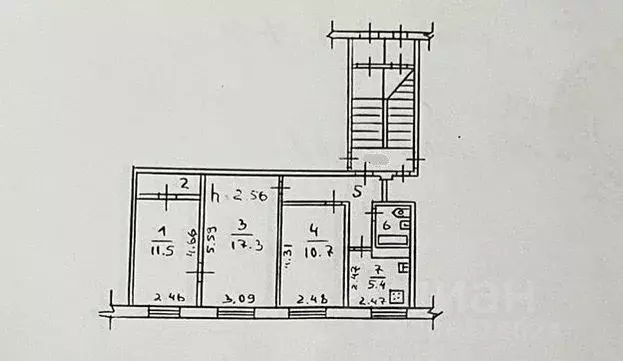 3-к кв. Псковская область, Псков Народная ул., 10 (56.0 м) - Фото 0