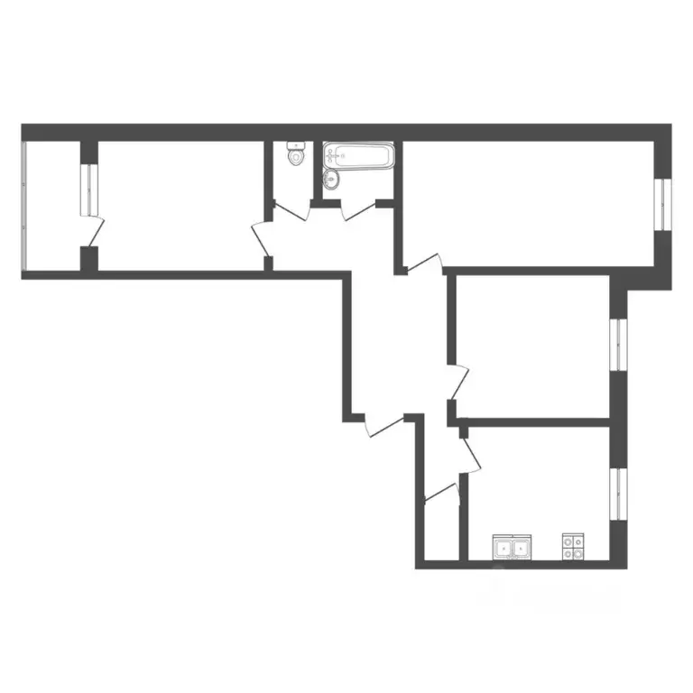 3-к кв. Тюменская область, Тюмень Войновка мкр, ул. Энергостроителей, ... - Фото 2