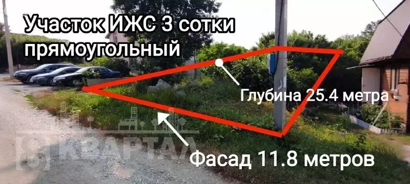 Участок в село Борисовка, Гранатовая улица, 13 (3 м) - Фото 1
