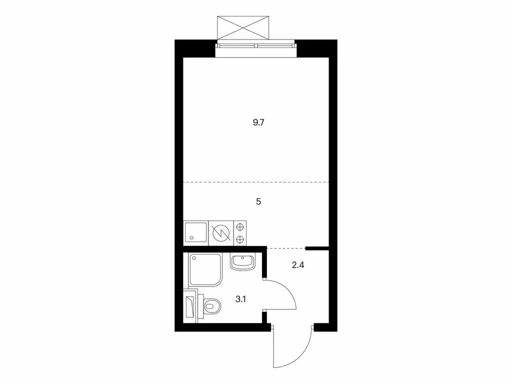 Квартира-студия: Южно-Сахалинск, улица имени Владимира Жириновского, ... - Фото 1