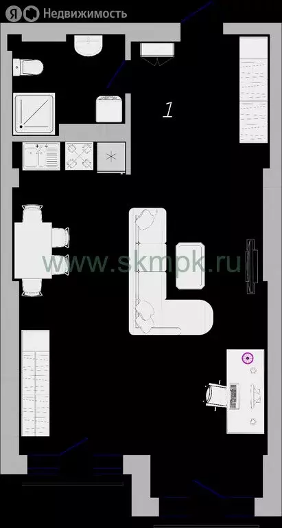 1-комнатная квартира: Зеленоградск, улица Гагарина, 57 (48.7 м) - Фото 0