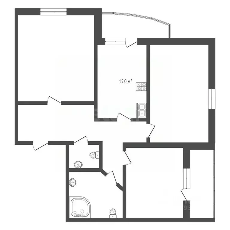 3-к кв. Тюменская область, Тюмень ул. Мельникайте, 132к1 (121.7 м) - Фото 1