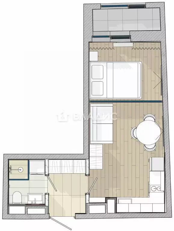 Студия Ленинградская область, Мурино Всеволожский район, просп. ... - Фото 2