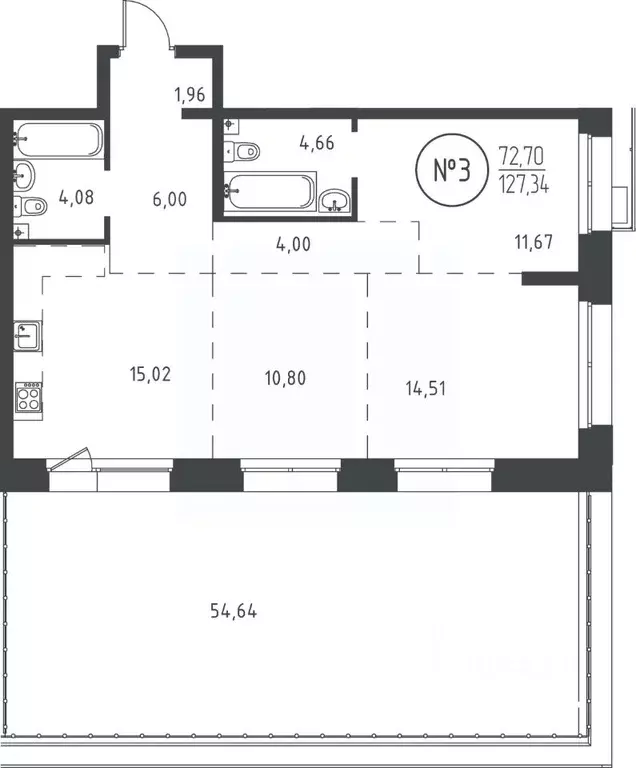 3-к кв. Иркутская область, Иркутск ул. Эдуара Дьяконова, 6 (126.72 м) - Фото 0