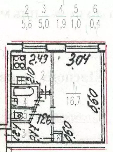 1-к. квартира, 31 м, 1/5 эт. - Фото 0