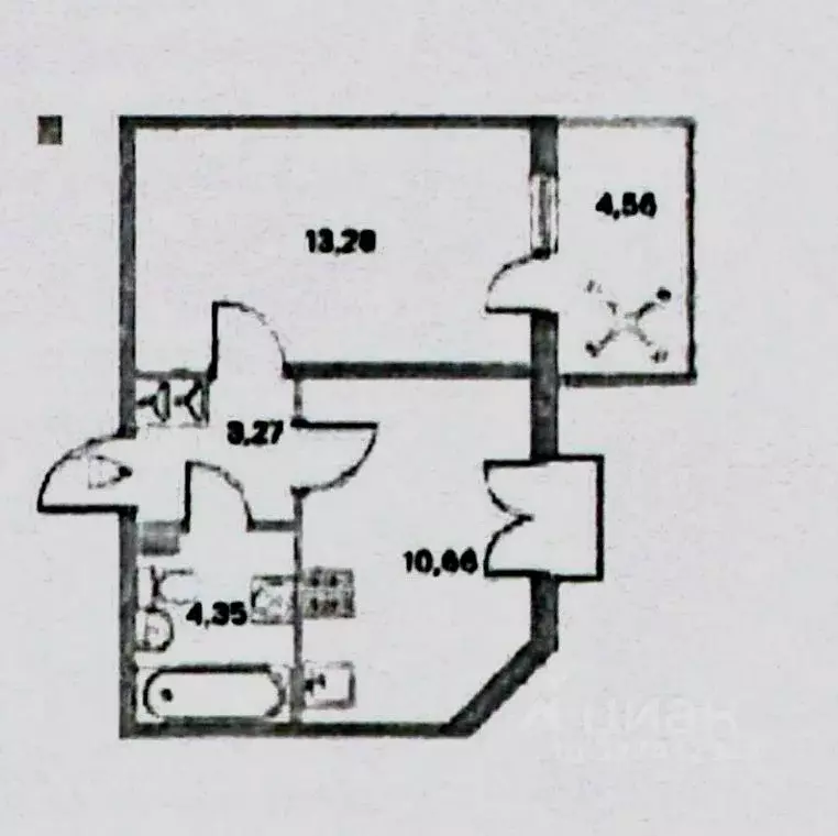 1-к кв. Санкт-Петербург пос. Стрельна, просп. Буденного, 26к2 (31.1 м) - Фото 2