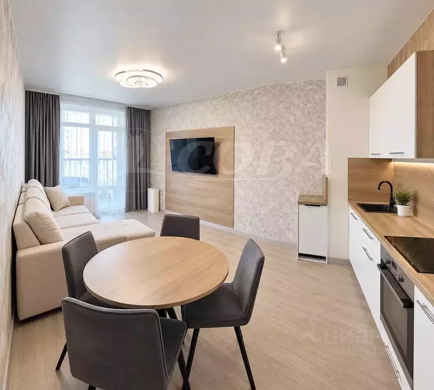 3-к кв. Тюменская область, Тюмень ул. Владимира Бахарева, 1к1 (70.0 м) - Фото 2