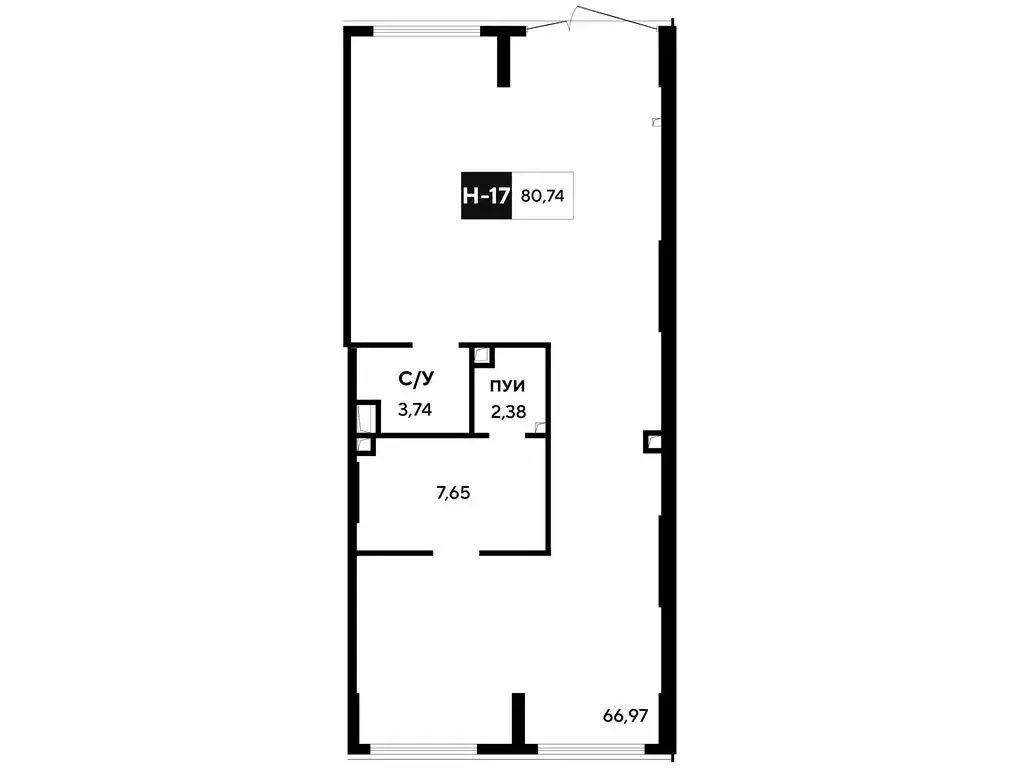 Офис (80.74 м) - Фото 1