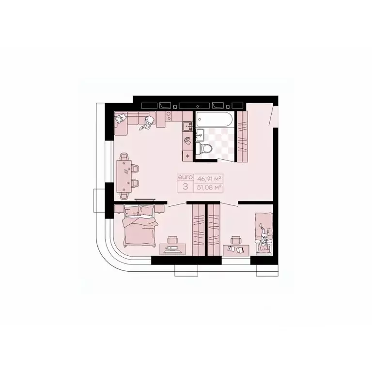 3-к кв. Приморский край, Владивосток Академгородок мкр,  (51.08 м) - Фото 0