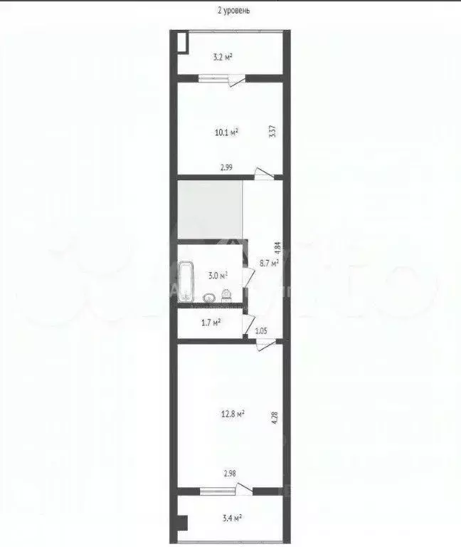 3-к кв. Севастополь ул. Адмирала Юмашева, 13 (76.6 м) - Фото 2