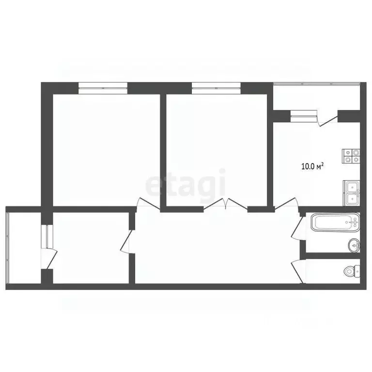 3-к кв. Вологодская область, Вологда Ягодная ул., 10 (60.4 м) - Фото 1
