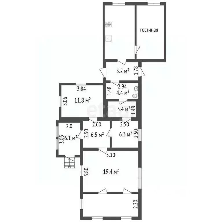 Дом в Омская область, Омск ул. 1-я Производственная, 3 (108 м) - Фото 1