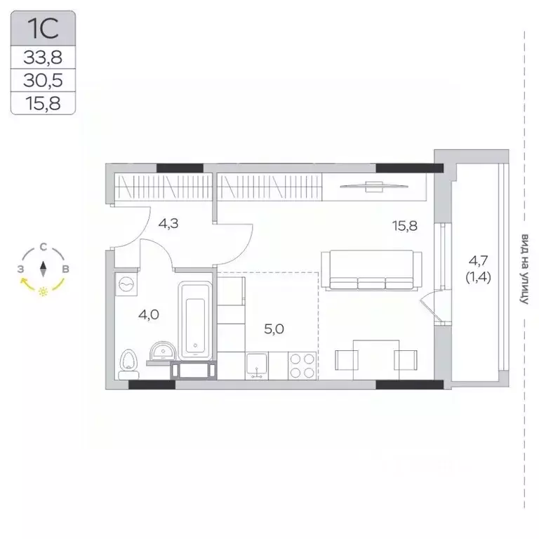 Студия Московская область, Мытищи городской округ, д. Пирогово ул. ... - Фото 1